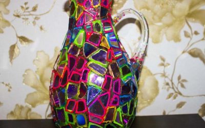 Декор вазы из стекла