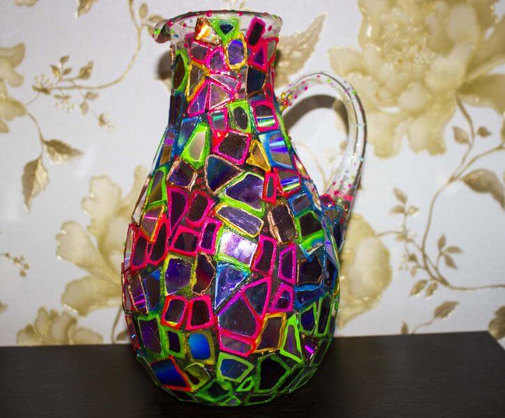 Декор вазы из стекла